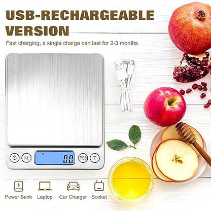 OGWAI Rechargeable Food Scale With Grams and Oz, Multifunction Kitchen Scale for Food - Small Kitchen Appliances - CookCave