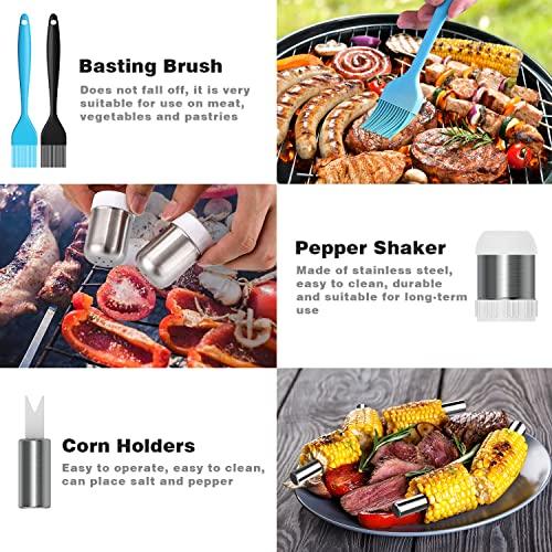 AISITIN Grill Accessories 25PCS BBQ Tools Set Stainless Steel Grilling Kit with Thermometer, Fork, Tongs and Spatula, Grill Mat - Gifts for Dad Durable, Stainless Steel Grill Tools - CookCave