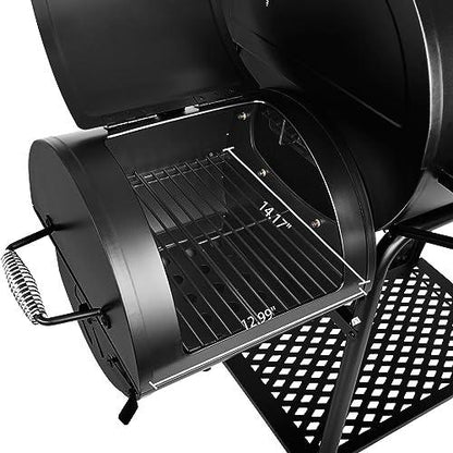 Royal Gourmet CC1830FG Charcoal Grill with High Heat-Resistant BBQ Gloves, 811 Square Inches, Black, Backyard Cooking with Offset Smoker - CookCave