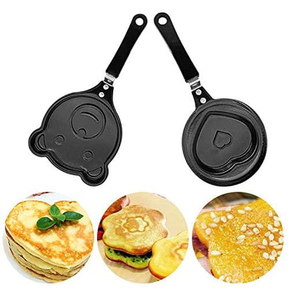 Setaria Viridis Mini Pancakes Maker Egg Frying Pan Pancake Pan Maker Cute Nonstick Cooking Cookware Mini Cartoon Saucepan Egg Frying Pan Breakfast Maker Omelette Pan(Bear) (26.5 * 13.5) - CookCave