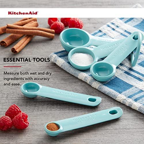 KitchenAid Measuring Spoons, Set Of 5, Aqua Sky - CookCave