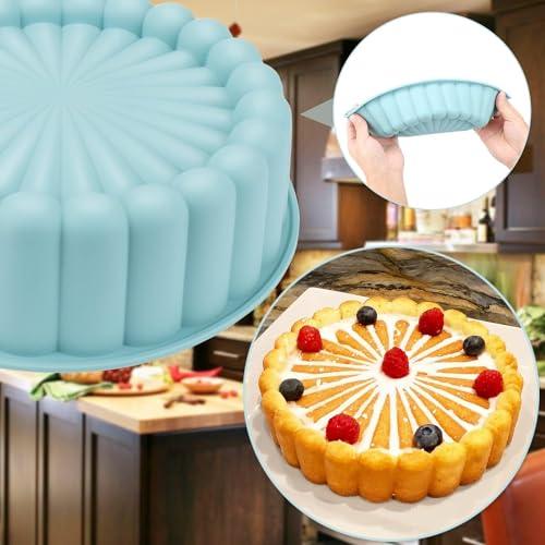 Palksky Charlotte Cake Pan Silicone, Nonstick, 10 inch Round Cake Molds for Baking - CookCave