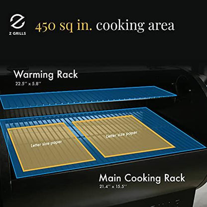 Z GRILLS ZPG-450A 2023 Upgrade Wood Pellet Grill & Smoker 6 in 1 BBQ Grill Auto Temperature Control, 450 Sq in Bronze - CookCave