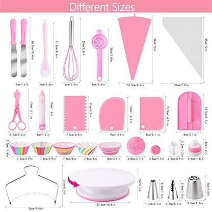 Cake Decorating Supplies Kit Tools 356pcs, Nifogo Baking Accessories with Cake Turntable, Pastry Piping Bag, Piping Icing Tips for Beginners or Professional - CookCave