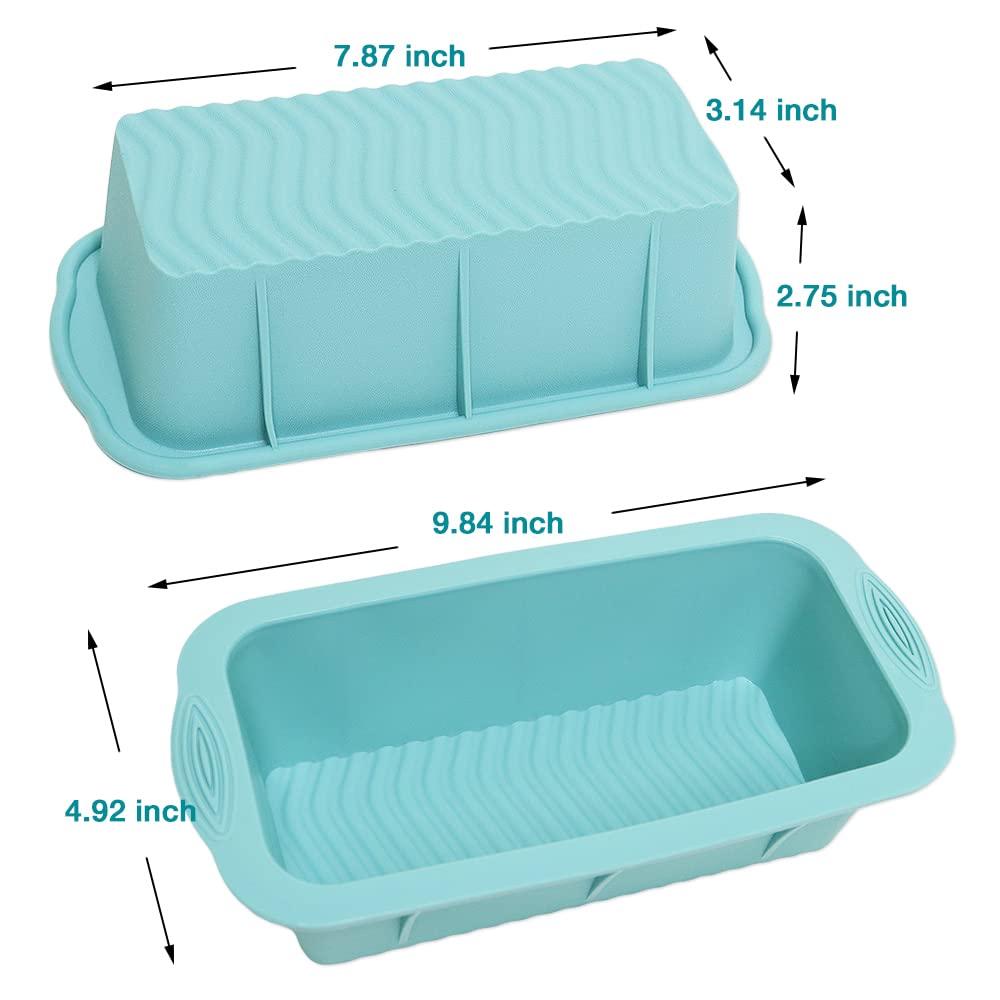 Alimat PluS Silicone Bread Loaf Pan Set of 2, Silicone Baking Mold for Homemade Cake, Non-Stick Meatloaf Pan - CookCave