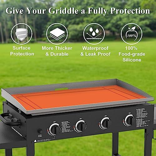 HONSREO 36" Griddle Silicone Mat for Blackstone 36/30/28 Inch, Food Grade Grill Protective Mat All Season Grill Protector Cover Cuttable and Customizable - CookCave