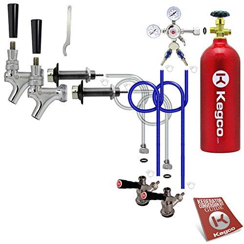 Kegco 3P2SCK-5T Kegerator Kit, 2-Tap, Chrome - CookCave