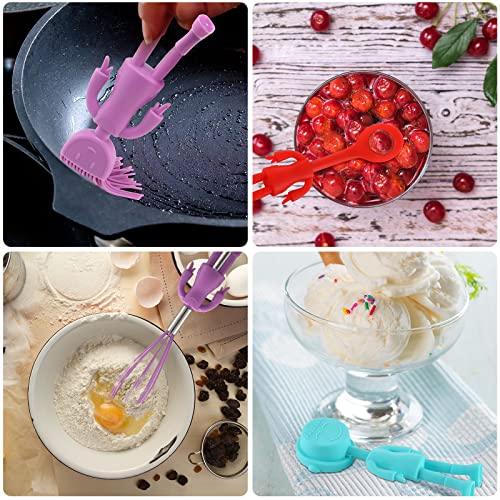 Human Shaped Kitchen Utensils Set 6 Piece Non Stick Heat Resistant Baking Tools Kitchen Gadgets Silicone Cute Utensils with Comfortable Grip Handle, Dishwasher Easy Clean and Stand up Kitchenware - CookCave