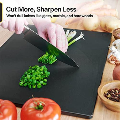 Thirteen Chefs Cutting Boards for Kitchen - 30 x 18 x 0.5" White Color Coded Plastic Cutting Board with Non Slip Surface - Dishwasher Safe Chopping Board - CookCave