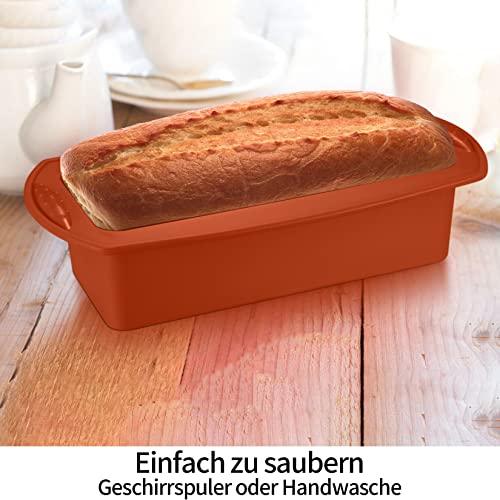 Silicone Loaf Pans Set of 2, Silicone Bread Baking Molds Pans, Rectangle Silicone Cake Baking Pan Mold Non-stick Flexible for Baking, Toast Pan, Brownie Loaf Pan, Cake Mol-9.8 x 5.2 x 2.75 inch - CookCave