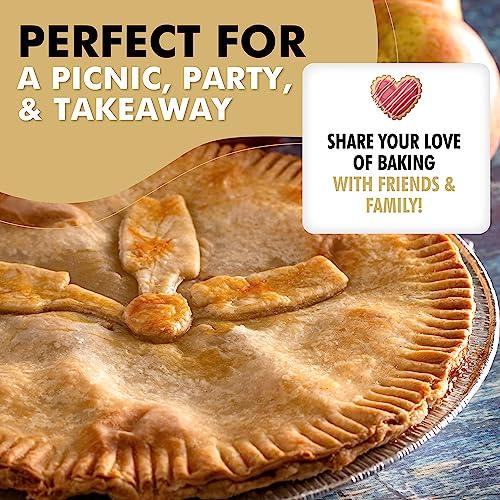 9" Pie Pans [50 Pack] - Heavy Duty Standard-Sized Disposable Aluminum Foil Pie Tins for Baking and Serving - CookCave