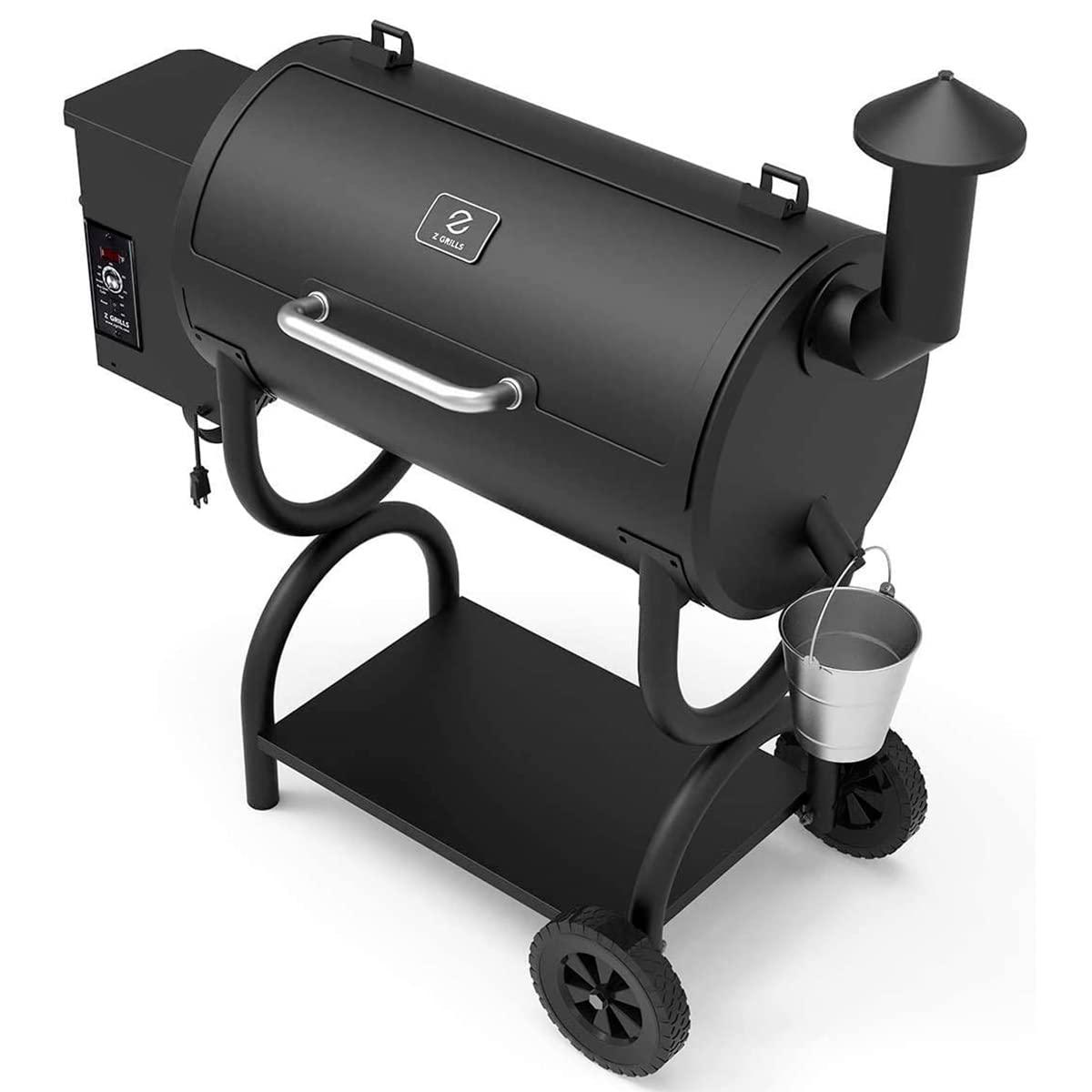 Z GRILLS ZPG-550B 2022 Upgrade Wood Pellet Grill & Smoker 8 in 1 BBQ Auto Temperature Control, Cooking Area, 550 sq in Black - CookCave