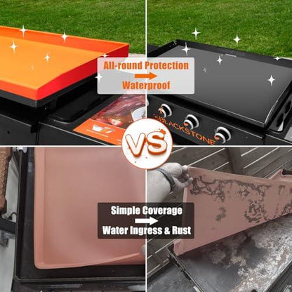 36" Silicone Griddle Mat, Full Wrap-Around Edge Grill Mat for 36" Blackstone Griddle, Griddle Buddy Cover for Year-Round Protection - CookCave