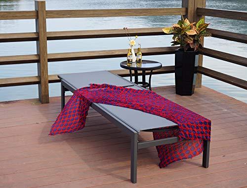 Kozyard Chaise Lounge Outdoor, Aluminum Outdoor Chaise Lounge Set of 2, Flat Chaise Lounge Chair for Pools, Patio and Outdoor Lounging - Comfortable Patio Chair and Poolside Lounger (1 Pack, Gray) - CookCave