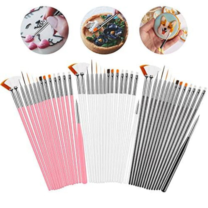 Cake Painting Brushes, 45 Pcs Cake Decorating Brushes Fondant Sugar DIY Tools Set Food Safe Baking Brush for Cake Cookie Icing Pastry - CookCave