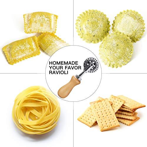 Fusiontec Pastry Wheel Cutter - Pasta Cutter Wheel - Ravioli Crimper Cutter Wheel for Home and Kitchen Use, 1.3inch - CookCave