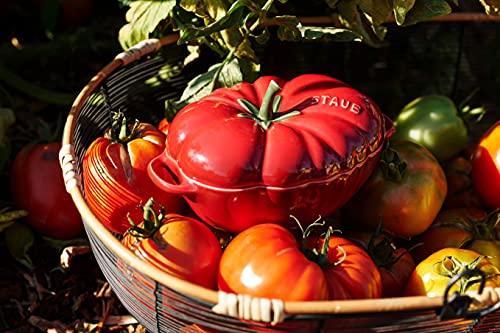 STAUB Ceramics Dutch Oven 16-oz Petite Tomato Cocotte, Cherry - CookCave