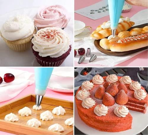 Piping Bags and Tips Set for Beginners, Cake Decorating Supplies Kit for Baking with Pastry Bags and Tips, Icing Tips, Couplers,Silicone Ties,Cake Decorating Tools for Cupcake Cookies Decoration - CookCave