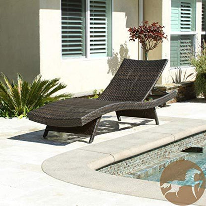 Christopher Knight Home Salem Outdoor Wicker Adjustable Chaise Lounge, Multibrown - CookCave