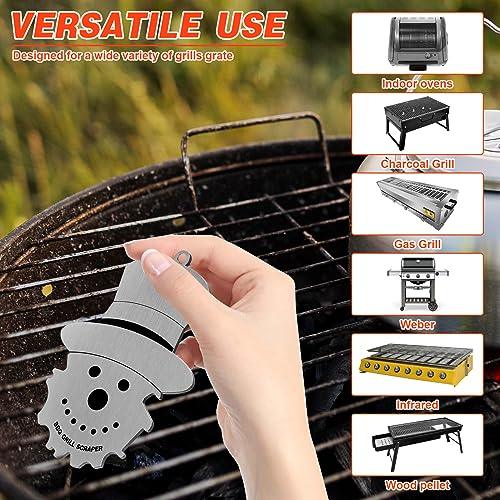 BBQ Grill Scraper, Stocking Stuffers for Men,Grill Cleaning Tool,Safe Bristle Free Grill Fits Almost Any Grill, Grill Accessories, Ideal Gifts for Christmas, for Men, Fathers Day - CookCave