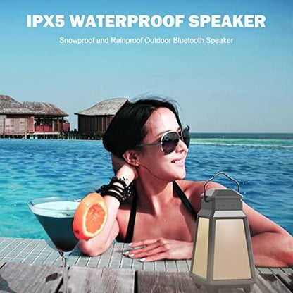 INWA Outdoor Bluetooth Speakers, Wireless Speaker Sync Up to 100 Speakers, IPX5 Waterproof, Beat-Driven Light Show, Night Light, Seamlessly to Phone, TV Box, Projector, Echo Dot, for Patio, Yard, Pool - CookCave