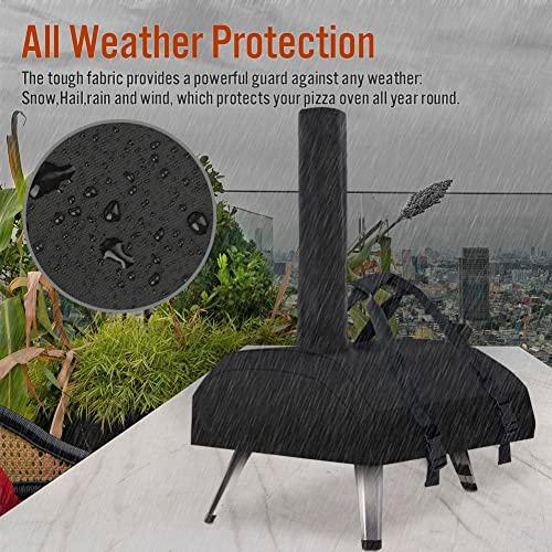 Carry Cover for Ooni Karu 12 inch Pizza Oven, iCOVER Heavy Duty Portable Outdoor Pizza Oven Cover for Ooni Karu 12 Multi-Fuel Waterproof Backyard Pizza Oven Accessories - CookCave