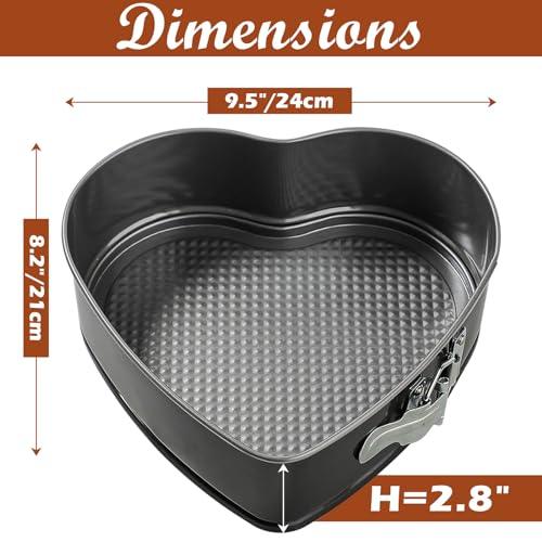 Webake Heart Shaped Springform Pan 9 Inch Nonstick Heart Cheesecake Pan, Large Heart Cake Mold, Valentine's Day Baking - CookCave