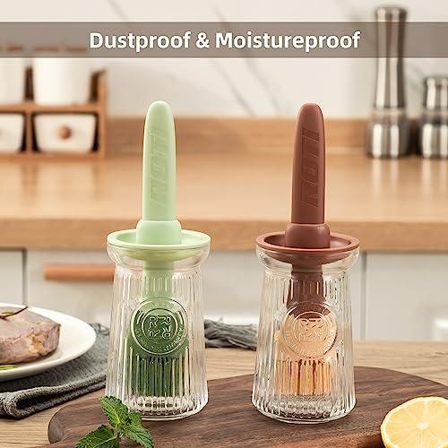 Buaic Silicone Basting Pastry Brushes Set of 3 with Oil Dispenser 2 in 1 Heat Resistant Pastry Brushes Spread Oil Butter Sauce Marinades for BBQ Grill Barbecue Baking Kitchen Cooking BPA Free - CookCave