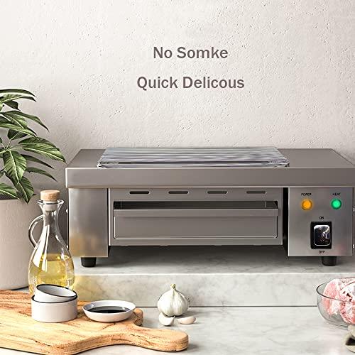 Indoor Barbecue Electric Grill, Indoor Smokeless Grill indoor Yakitori grill hibachi Grill Commercial and Family use Griddle Korean BBQ Grill, Suit for Cafe Restaurant Party Buffet 120V,1800W - CookCave