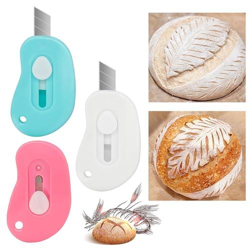 3PCS Bread Lame Dough Scoring Tool - Sourdough Lame Scoring Tool, Bread Dough Cutter Slashing Razor Tool,Slashing Tool Cutting Bread Scoring Tool for Sourdough Bread Baking - Scoring Patterns Booklet - CookCave