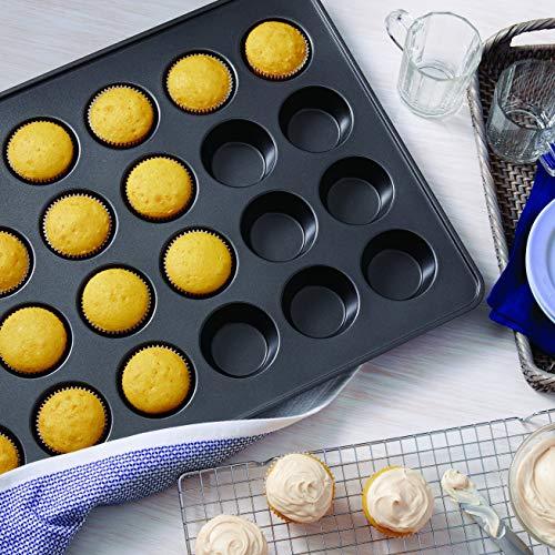 Wilton Perfect Results Premium Non-Stick Mega Standard-Size Muffin and Cupcake Baking Pan, Standard/ STD 24-Cup - CookCave
