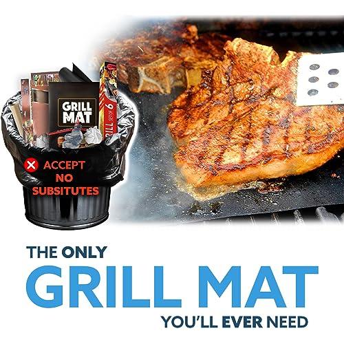 Kona XL Best Grill Mat - BBQ Grill Mat Covers The Entire Grill - Premium Non-Stick 25"x17" - CookCave