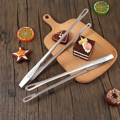 COMNICO Barbecue Tongs Set Food-grade Stainless Steel Cooking Utensils Strawberry Grill Tweezers Large，Korean Japanese BBQ-11 Inches 3 Pack for Salad, Fish, Steak, Grill, Buffet, Meat - CookCave