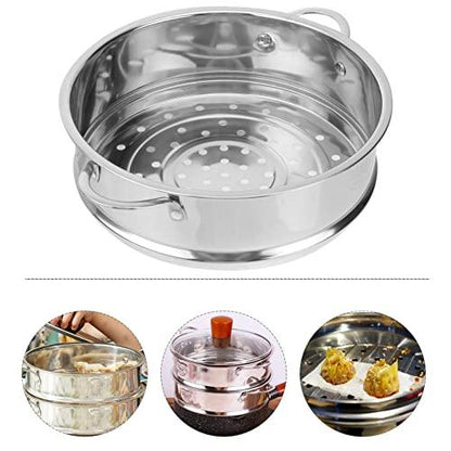 Cabilock Food Steamer Basket Stainless Steel Handles Steamer Basket with Handle Bun Steamer Grid for nstant Pot and Pressure Cooker Accessories Kitchen Restaurant Silver Diameter 16/18/ 20/ 22cm - CookCave