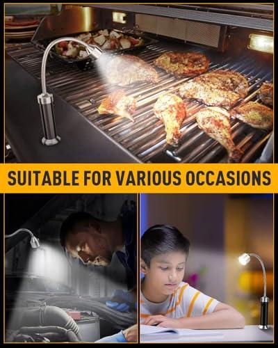 Voph Grill Light 2 Pack, Grill Lights for Outdoor Grill with Magnetic Base, BBQ Lights for Barbecue Grill, Grilling Lights with Batteries, Stocking Stuffers Grilling Gifts for Christmas - CookCave