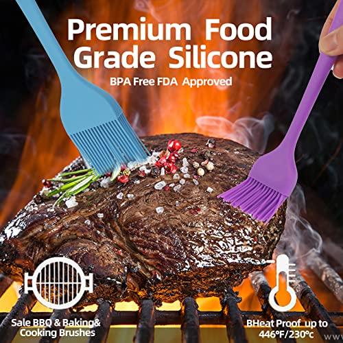 6 PCS CUALORK Silicone Basting Brush, Upgrade Pastry Brush,Heat Resistant Silicone Brushes, Premium Cooking Brush for Sauce Marinade Meat Glazing, Oil Brush for BBQ Kitchen Cooking Baking and Grilling - CookCave