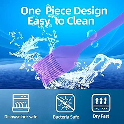 6 PCS CUALORK Silicone Basting Brush, Upgrade Pastry Brush,Heat Resistant Silicone Brushes, Premium Cooking Brush for Sauce Marinade Meat Glazing, Oil Brush for BBQ Kitchen Cooking Baking and Grilling - CookCave