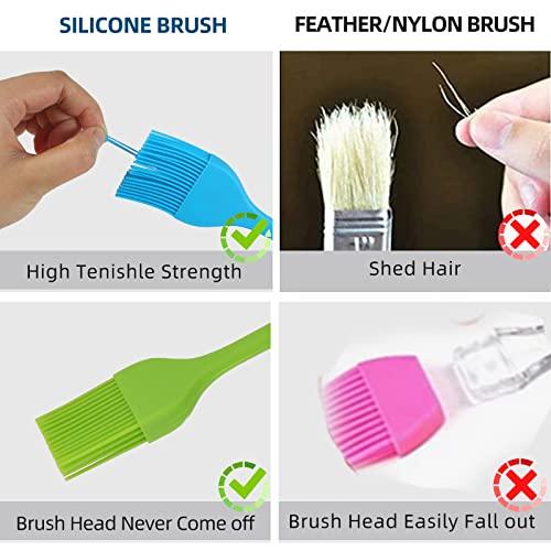 6 PCS CUALORK Silicone Basting Brush, Upgrade Pastry Brush,Heat Resistant Silicone Brushes, Premium Cooking Brush for Sauce Marinade Meat Glazing, Oil Brush for BBQ Kitchen Cooking Baking and Grilling - CookCave