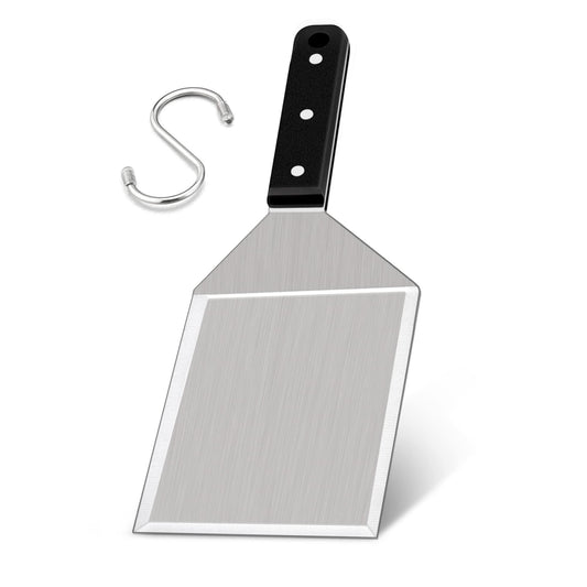 Leonyo Metal Spatula, Heavy Duty Stainless Steel Griddle Burger Spatula, Barbecue Hamburger Turner Grilling BBQ Griddle Accessories, Triple Rivets, Dishwasher Safe, Smash Burgers - CookCave