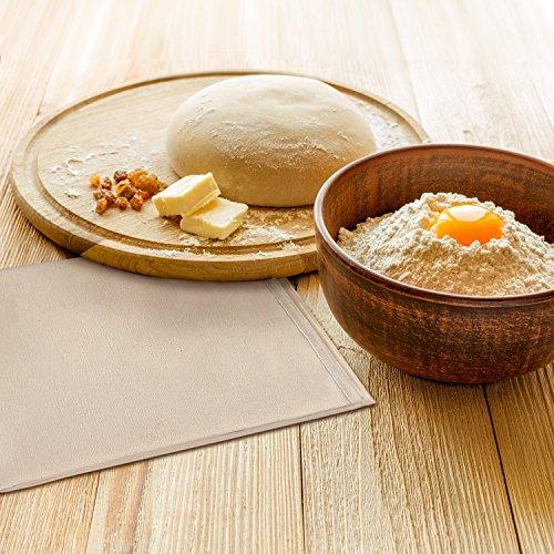 Orblue Bakers Couche and Proofing Cloth, 100% Cotton Fabric for Bread Dough Baking, Shaping Tool for Baguettes, Loaves, Ciabatta, Bread Couche 29.5 x 17.7 Inches - CookCave