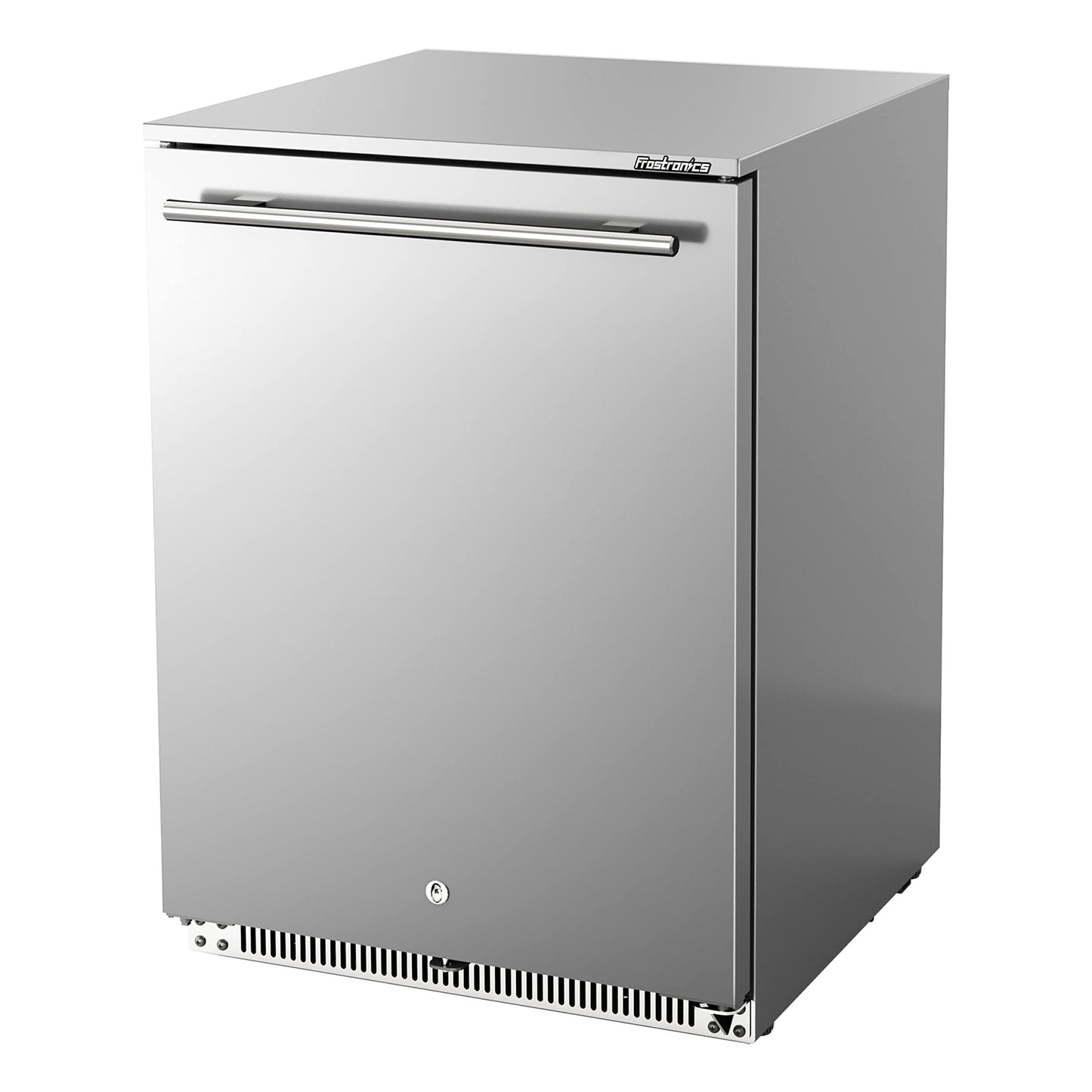 Frostronics 24 Inch 168 Cans Outdoor Beverage Refrigerator, 5.47 cu. ft. Built-in Beverage Cooler with Easy-Swap Reversible Door, 26°F Outdoor Beverage Fridge, SUS304, Lockable, ETL & NSF7 Certified - CookCave