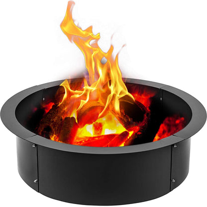 VBENLEM Fire Pit Ring 36-Inch Outer/30-Inch Inner Diameter, 10inch Height Fire Pit Insert 2.5mm Thick Heavy Duty Solid Steel, Fire Pit Liner DIY Campfire Ring Above or In-Ground for Outdoor - CookCave