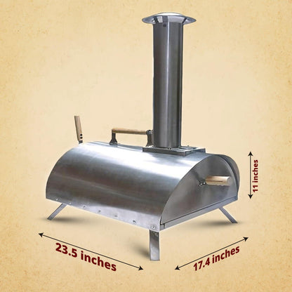 Pellethead PoBoy Wood Fired Pizza Oven, Portable for Outdoor Cooking, Includes Pizza Pack Oven Accessories Kit - CookCave