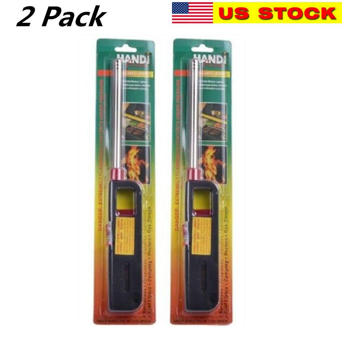 Phasuk Gas Lighters 11" Butane BBQ Kitchen Stove Fireplace Grill Long Lighters (2) - CookCave
