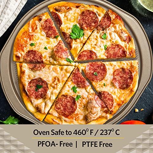 Glad Nonstick Large Pizza Pan for Oven | Round Baking Tray | Textured Cooking Sheet Crisper | Premium Bakeware Series for Home Kitchen - CookCave