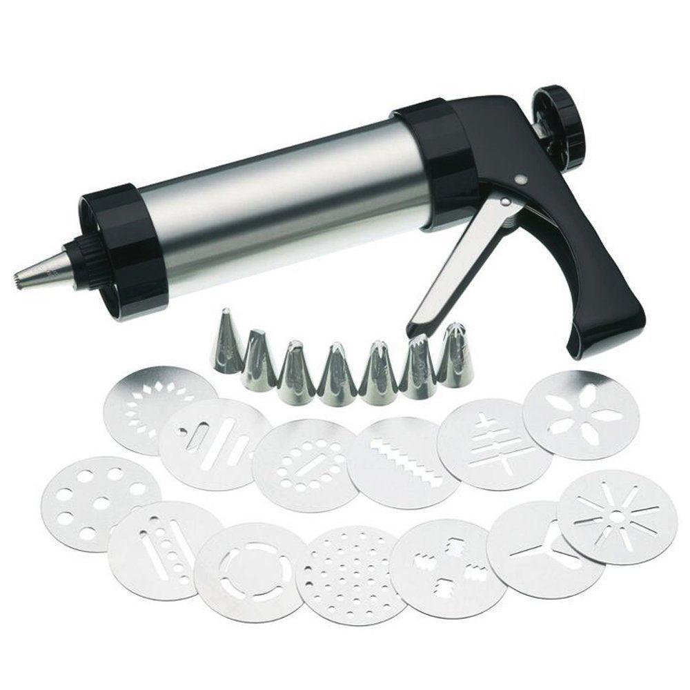 Stainless Steel Cookie Press/Icing Decorating Gun Sets for Biscuit/Cake Decoration - CookCave