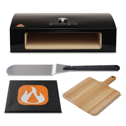 BakerStone Pizza Oven Box Kit With Wood Pizza Peel/Spatula, Turning Peel And Dust Cover, Five-sided Pizza Stone Enamel Outdoor Pizza Oven For Gas Grill Top Baking Ovens, O-ABDHX-O-000, Original Series - CookCave