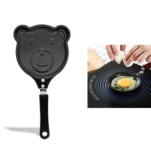 Setaria Viridis Mini Pancakes Maker Egg Frying Pan Pancake Pan Maker Cute Nonstick Cooking Cookware Mini Cartoon Saucepan Egg Frying Pan Breakfast Maker Omelette Pan(Bear) (26.5 * 13.5) - CookCave