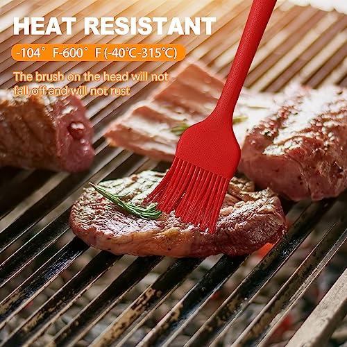 5PCS Silicone Basting Brush & Silicone Spatula, Silicone Brush Cooking For Grilling Barbecue Sauces Spreading Pastry Cakes Oiling Kitchen Cooking （Food Grade Silicone, Multi-color） - CookCave