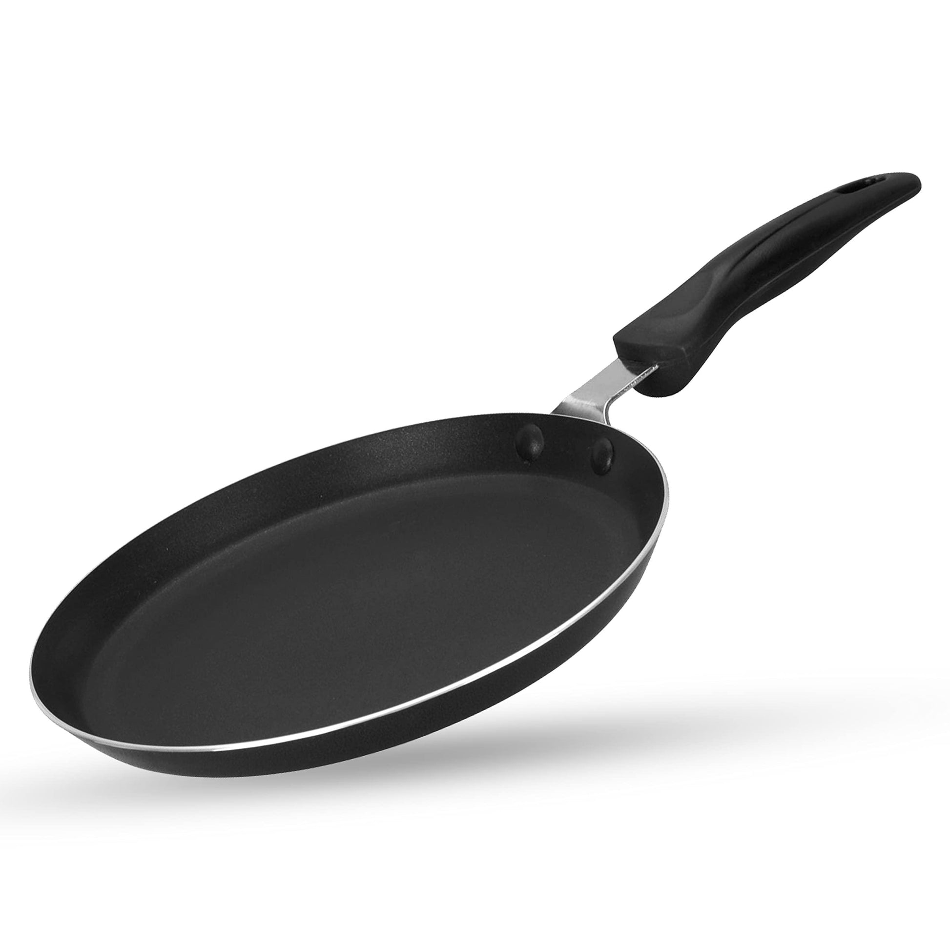 Alpine Cuisine Griddle Pan Aluminum 9-Inch Nonstick Coating, Griddle Pan for Stove Top with Stay Cool Handle, PFOA Free, nonstick cookware - Dishwasher Safe - Gray - CookCave